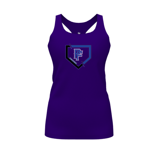 [FT0TRBPP-FYS-LOGO1] Decker Racerback Tank Top (Female Youth S, Purple, Logo 1)