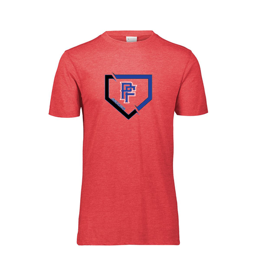 [FTSCUBRD-YS-LOGO1] Decker Youth Tri-Blend T-Shirt - Short Sleeve (Youth S, Red, Logo 1)