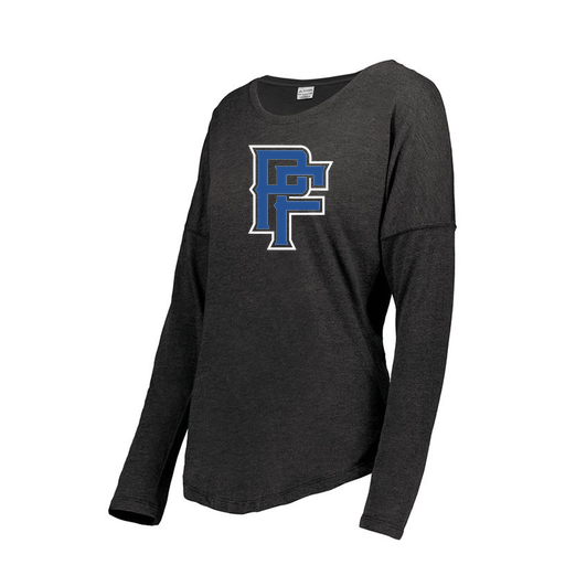 [FTLCUBBK-FAXS-LOGO3] Decker Women's Tri-Blend T-Shirt - Long Sleeve (Female Adult XS, Black, Logo 3)