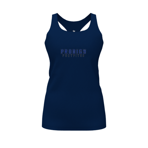 [CUS-DFW-RCBK-PER-NVY-FYS-LOGO2] Racerback Tank Top (Female Youth S, Navy, Logo 2)