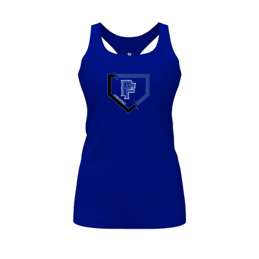 [CUS-DFW-RCBK-PER-RYL-FYS-LOGO1] Racerback Tank Top (Female Youth S, Royal, Logo 1)