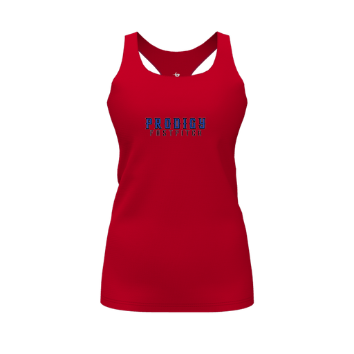 [CUS-DFW-RCBK-PER-RED-FYS-LOGO2] Racerback Tank Top (Female Youth S, Red, Logo 2)