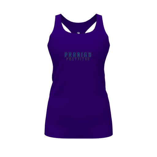 [FT0TRBPP-FYS-LOGO2] Decker Racerback Tank Top (Female Youth S, Purple, Logo 2)