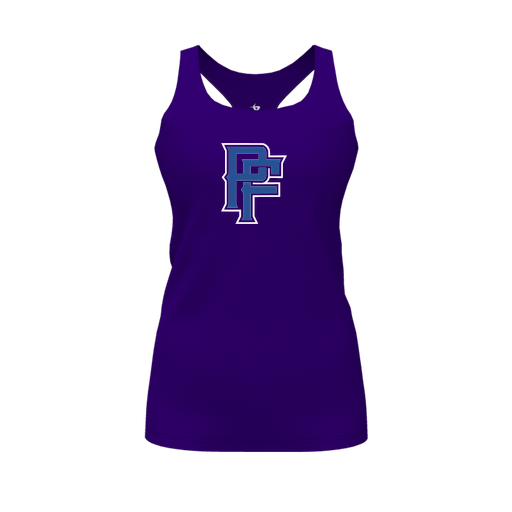 [CUS-DFW-RCBK-PER-PUR-FYS-LOGO3] Racerback Tank Top (Female Youth S, Purple, Logo 3)