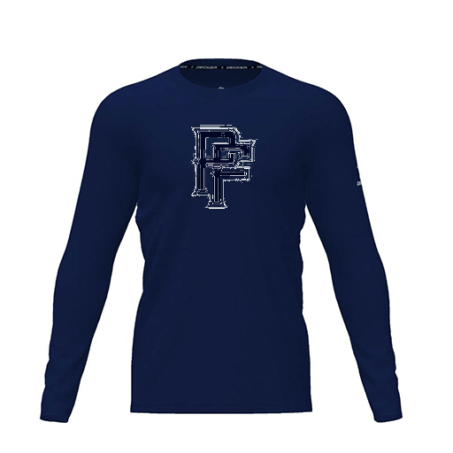 [FTLCDFNV-YXS-LOGO3] Dri Fit Performance T-Shirt (Youth XS, Navy, Logo 3, Long Sleeve)