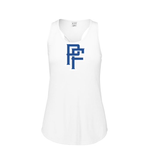 [FT0TUBWH-FAS-LOGO3] Ladies Tri Blend Tank Top (Female Adult S, White, Logo 3)