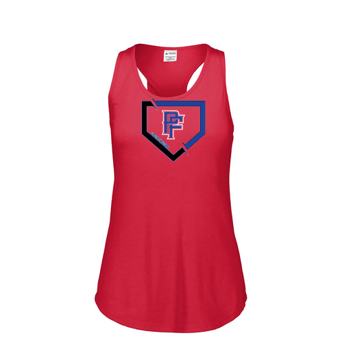 [3078.V96.S-LOGO1] Ladies Tri Blend Tank Top (Female Adult S, Red, Logo 1)