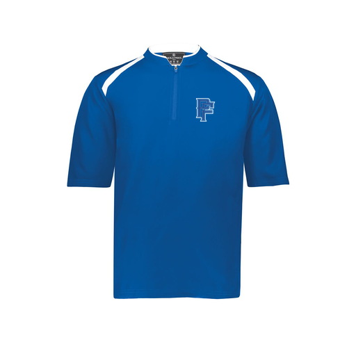 [229581-AS-RYL-LOGO3] Men's Dugout Short Sleeve Pullover (Adult S, Royal, Logo 3)