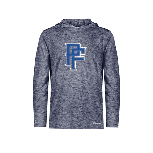 [FOLHCGNV-YS-LOGO3] Decker Youth Charge Hoodie (Youth S, Navy, Logo 3)