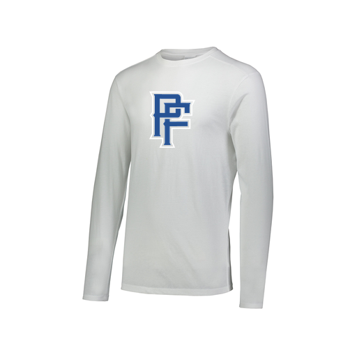 [FTLCUBWH-AXS-LOGO3] Decker Men's Tri-Blend T-Shirt - Long Sleeve (Adult XS, White, Logo 3)