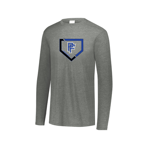 [FTLCUBGY-AXS-LOGO1] Decker Men's Tri-Blend T-Shirt - Long Sleeve (Adult XS, Gray, Logo 1)