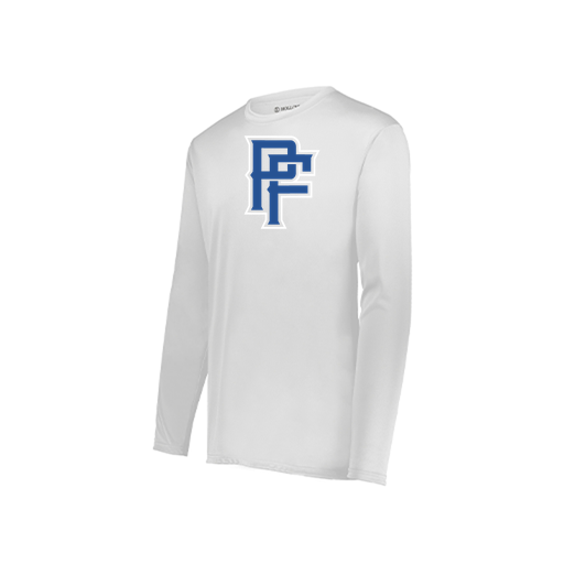 [222823.005.S-LOGO3] Youth LS Smooth Sport Shirt (Youth S, White, Logo 3)