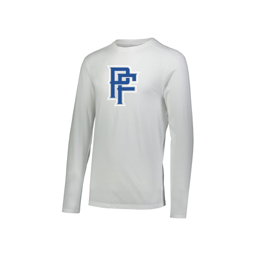 [FTLCUBWH-YS-LOGO3] Decker Youth Tri-Blend T-Shirt - Long Sleeve (Youth S, White, Logo 3)