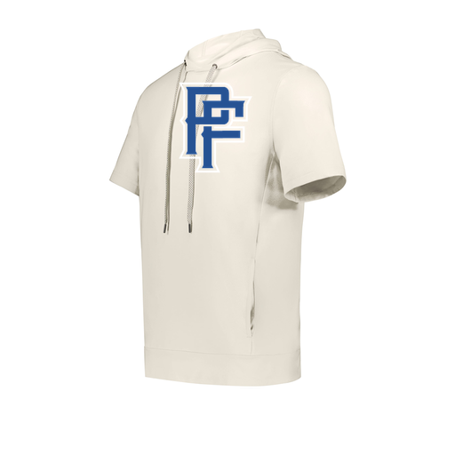 [222605-WHT-YS-LOGO3] YOUTH VENTURA SOFT KNIT SHORT SLEEVE HOODIE (Youth S, White, Logo 3)