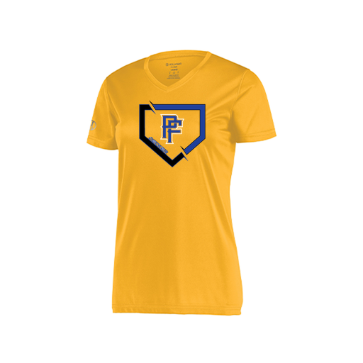 [222820.023.S-LOGO1] Ladies Movement Dri Fit Shirt (Female Adult S, Athletic Gold, Logo 1)