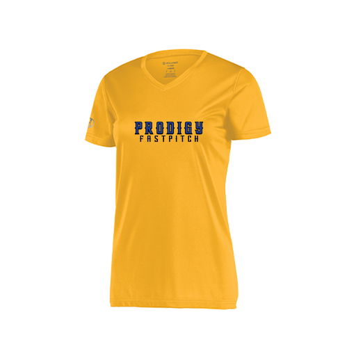 [222820.023.S-LOGO2] Ladies Movement Dri Fit Shirt (Female Adult S, Athletic Gold, Logo 2)